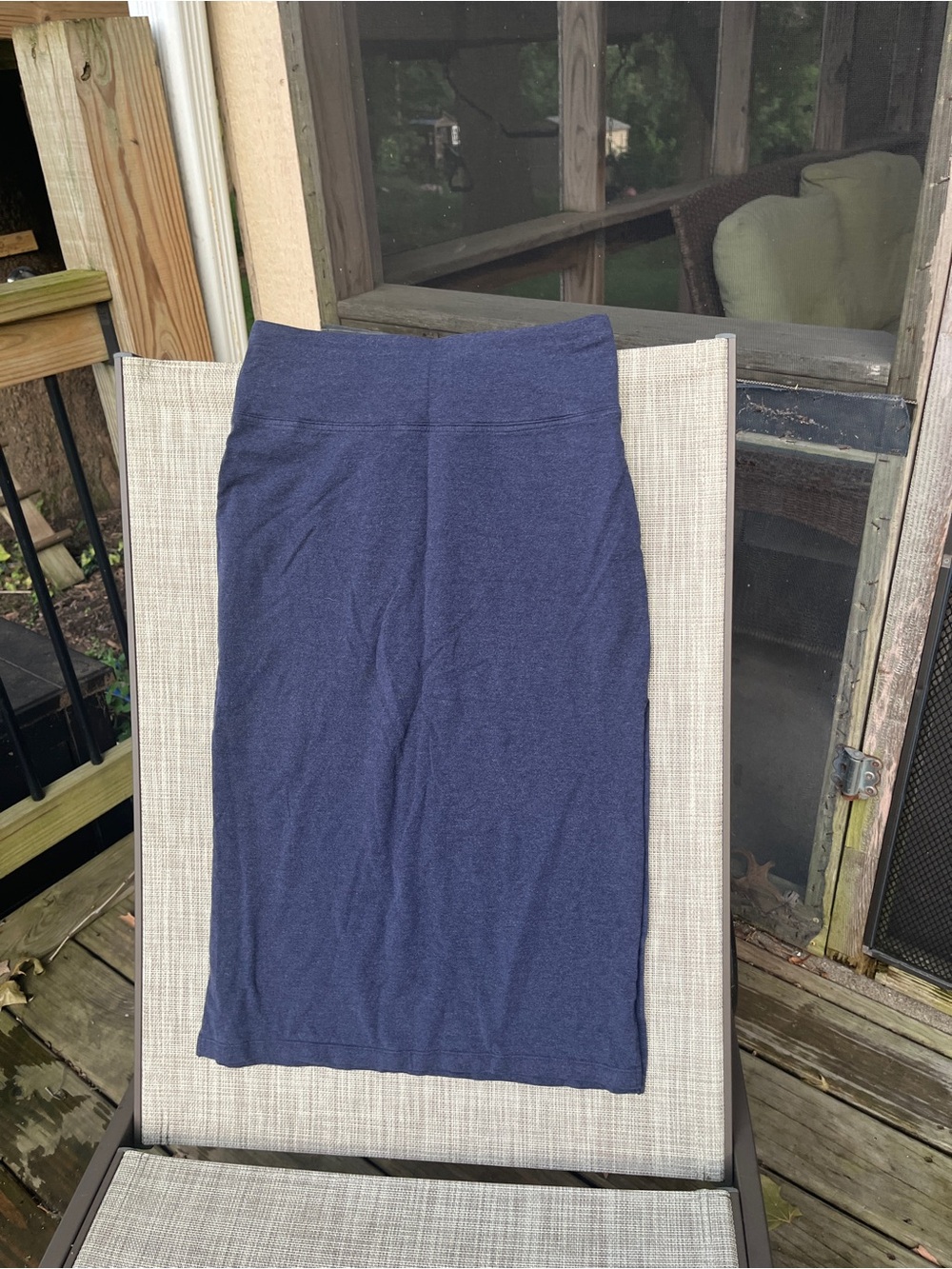 Women's Athleta Navy Knit Pencil Skirt